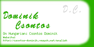 dominik csontos business card